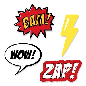 Big Dot of Happiness Bam Superhero - DIY Shaped Baby Shower or Birthday Party Cut-Outs - 24 Count - 1 of 4