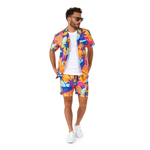 Opposuits Men's Summer Set - Palm Tree Printed Top And Shorts : Target