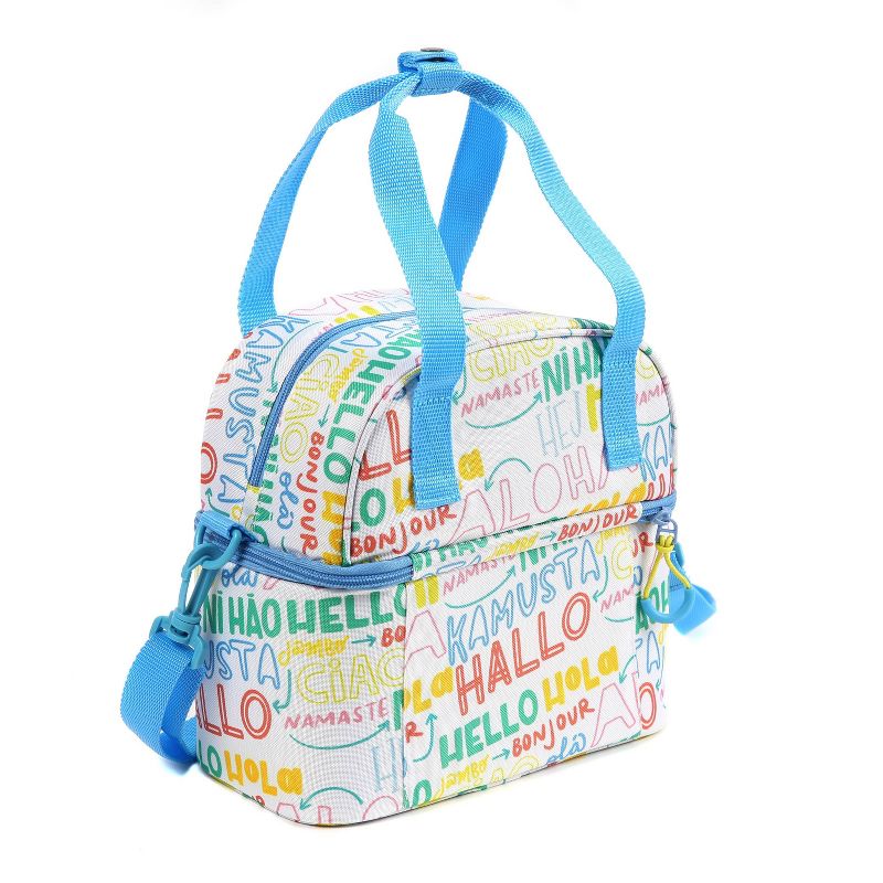 DREASDOODLES by Andrea Campos Lola Dual Compartment Lunch Bag - Hello Friends, 4 of 10