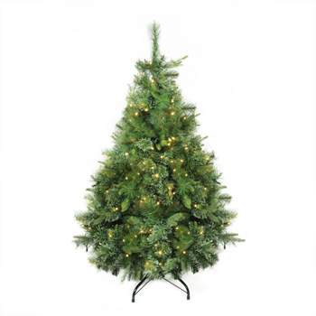 Northlight 4.5' Prelit Artificial Christmas Tree Full Ashcroft Cashmere Pine - Warm Clear LED Lights