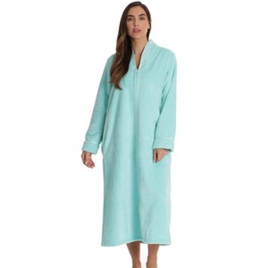 Just Love Textured Plush Zipper Lounger Robe for Women - 1 of 3