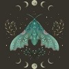 Junior's Design By Humans Luna and Moth By EpisodicDrawing T-Shirt - 2 of 3