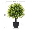 Rbied 24 in. H Green Composite Artificial Tree, Artificial Foliage/Topiary for Indoor and Outdoor ( 2-Piece ) - 2 of 4