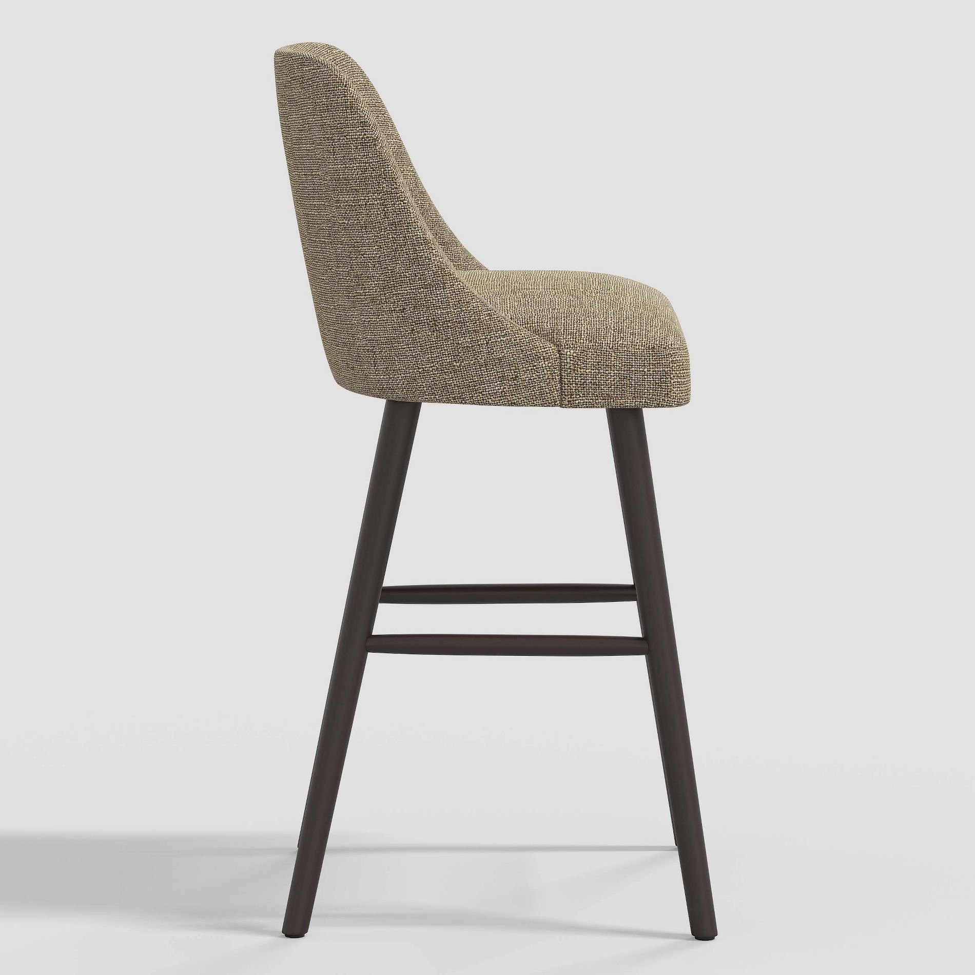 Geller Modern Textured Linen Counter Height Barstool Zuma Linen - Threshold™: Rubberwood Frame, 250lb Capacity