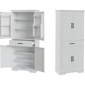 COZONY 72'' Tall Kitchen Pantry Cabinet with Drawer and Adjustable Shelves, Farmhouse Storage Cupboard for Dining Room or Laundry - 1 of 4