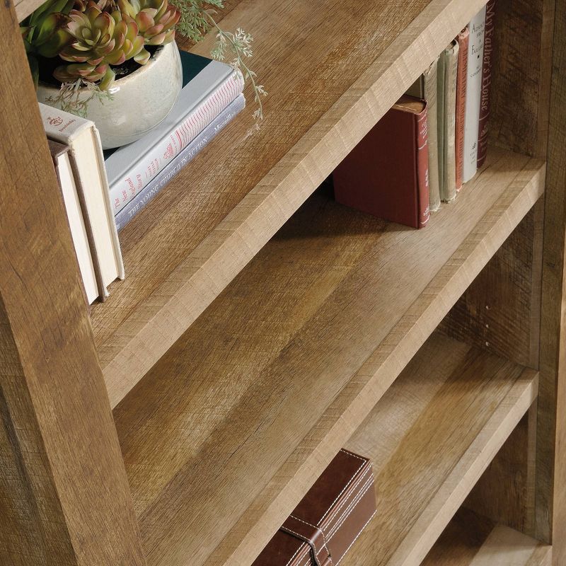 71&#34; Dakota Pass 5 Shelf Bookcase Craftsman Oak - Sauder: Rustic Country Style, MDF, Laminate Finish, Adjustable Shelves, 4 of 6