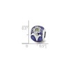 Black Bow Jewelry Sterling Silver, Blue Enameled with Crystals Flower Bead Charm - 2 of 3