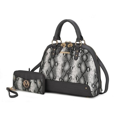 MKF Collection Frida Women’s Functional Vegan Leather Satchel Bag and Wallet by Mia K
