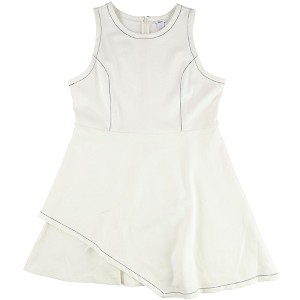 bar III Womens CONTRAST-STITCH LAYERED-HEM Shirt Dress - 1 of 2