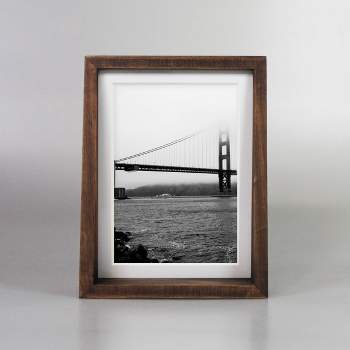 6.5" x 8.5" Matted to 5" x 7" Frame Tabletop Stained Walnut - Threshold™