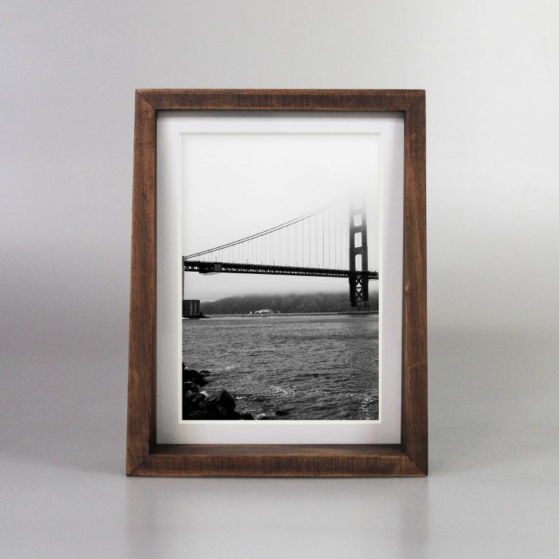 6.5&#34; x 8.5&#34; Matted to 5&#34; x 7&#34; Frame Tabletop Stained Walnut - Threshold&#8482;, 1 of 7