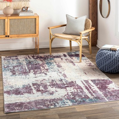 Hauteloom Rectangle Area Rug   Dark Purple