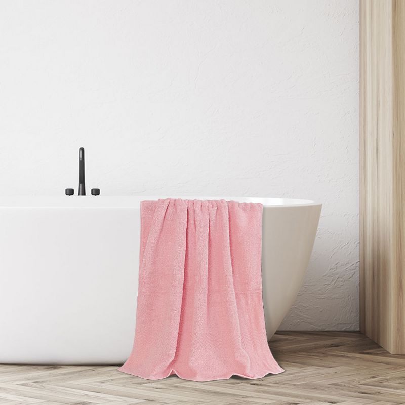 PiccoCasa Luxury Bath Towels Soft Absorbent 100% Cotton Cream Towel Set 4 Pcs, 1 of 6