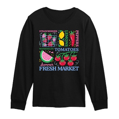Boys' - Instant Message - Summer Fresh Market Long Sleeve Graphic T-Shirt