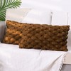 Unique Bargains Sofa Couch Decorative Soft Faux Fur Fuzzy Plush Throw Pillow Covers 2 Pcs - 2 of 4