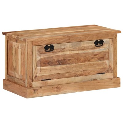 vidaXL Shoe Storage Bench 33.5 in.x15.7 in.x17.7 in. Solid Acacia Wood