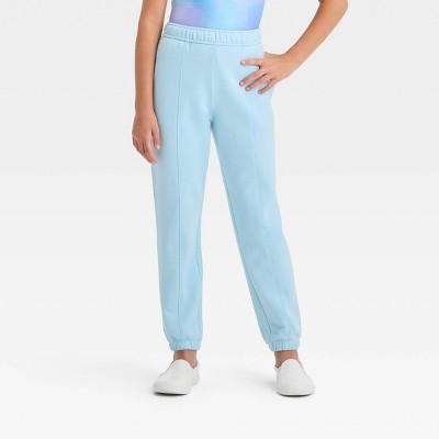 Girls' Fleece Joggers - All In Motion™ Light Blue S