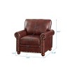 NicBex 35.83 Inch Modern Faux Leather Single Sofa with Wood Legs for Living Room,Office,Apartment - 3 of 4