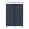 VidaXL Garden Dustbin with 3 Bags Dark Gray 25.6"x15"x40.2" - 2 of 4