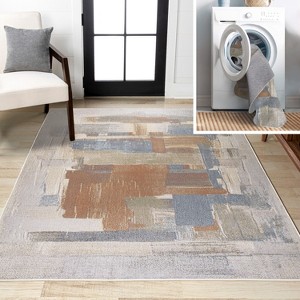JONATHAN Y Weaver Abstract Coastal Watercolor Machine-Washable Area Rug - 1 of 4