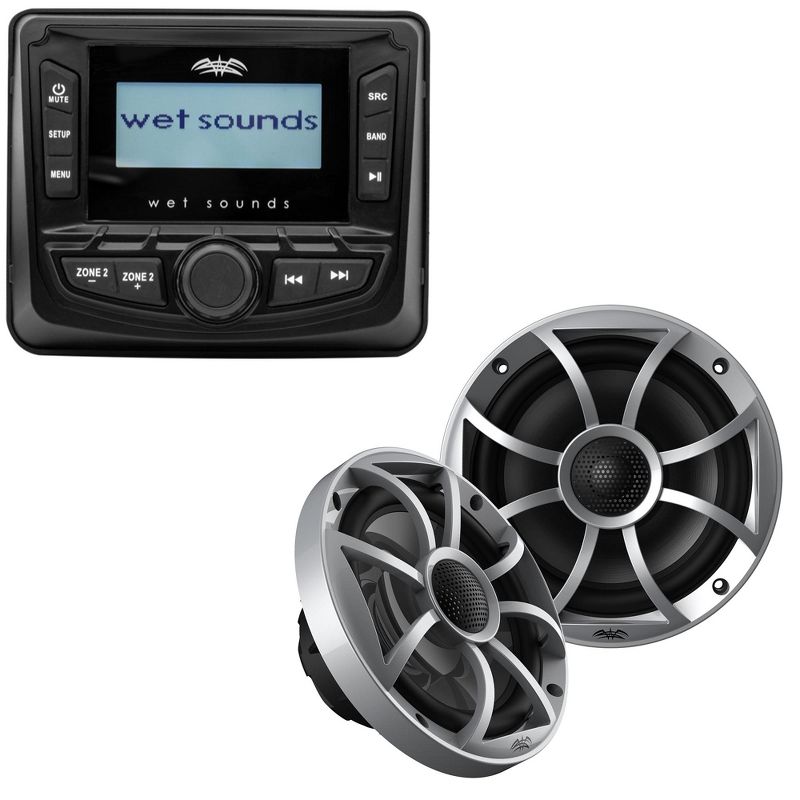 Wet Sounds MC-5 AM/FM Stereo + 65ic-S XS Speakers, 1 of 9