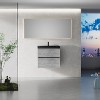 SEVOBAL Bathroom Storage Cabinets, Wall-Mounted Bathroom Storage Vanity Cabinet, Black Sand Top Basin, Soft Close Drawers, Gray, 23.62"*19.68"*22.44" - 2 of 4