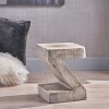 UPHA Z-Shape Gray Concrete Side Table - 3 of 4