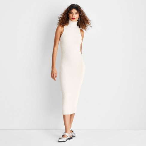 Women's Sleeveless Fuzzy Sweater Midi Dress - Future Collective - image 1 of 4