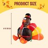 Joyft 6 FT Thanksgiving Inflatable Turkey Decorations, Blow Up Turkey with Pilgrim Hat, LED Light Up Turkey for Outdoor Yard Garden Decor - 4 of 4