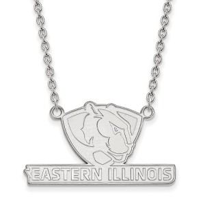 Black Bow Jewelry Sterling Silver Eastern Illinois Panthers NCAA Necklace 18 Inch - 1 of 4
