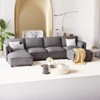 TiramisuBest Sofas 2/4/6 Seater Comfy Couch Mid Century Modern Pocket Spring Solid Wood Frame for Apartment Bedroom - 2 of 4