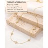 Dainty Silver Gold Necklaces for Women - HTUTWOO™ 14K Gold Plated Cubic Zirconia Necklace, for Wedding Prom Brides Jewelry - 3 of 4