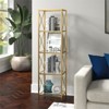 18" Wide Brushed Brass Finish Bookcase - Henn&Hart - 3 of 4