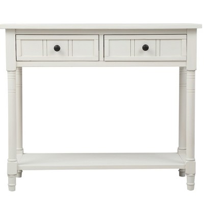 Console Table Traditional Design with Two Drawers and Bottom Shelf