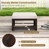 Tangkula Set of 2 Patio PE Rattan Ottomans w/ Soft Zippered Cushions for Deck Outdoor - 4 of 4