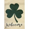 Welcome Shamrock St. Patrick's Day Burlap Garden Flag 18" x 12.5" Briarwood Lane - 3 of 4