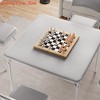 33.6" Square Folding Card Table - Portable, PU Soft Cushion, Ideal for Living Room, Office & Camping - 4 of 4