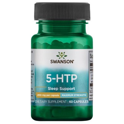 Swanson Ultra Maximum Strength 5-HTP Vegetarian Capsules, 200mg, 60 Count