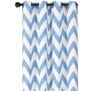 GoodGram 2 Pack Hotel Thermal Grommet 100% Blackout Window Curtain Panels - 1 of 3