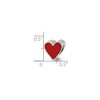 Black Bow Jewelry Sterling Silver & Red Enameled Heart Bead Charm, 9mm - 3 of 4