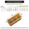 GustoWave Bamboo Utensil Holder for Countertop, Kitchen Cooking Utensil Organizer with 6 Compartments & Diatomaceous Earth Drying Mat - 2 of 4