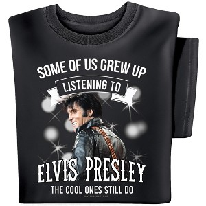 Collections Etc Some Of Us Grew Up Listening To Elvis Presley Short Sleeve Graphic Tee - 1 of 4