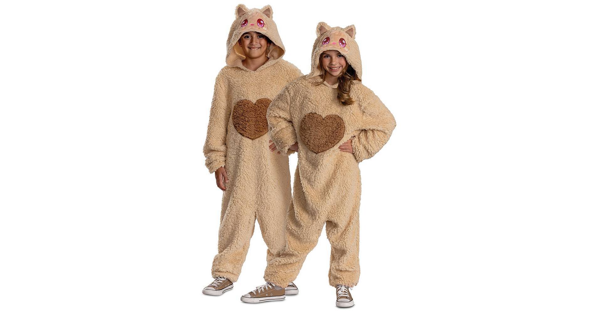 Disguise Kids' Mumu Monster Deluxe Hooded Costume Jumpsuit Sand One Size 8+