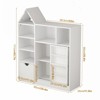 43.7'' Kids Toy Storage Organizer & Bookshelf, Floor Storage Cabinet Toy Chest with Movable Drawers, Bookshelf with Storage Cubbies Toy Box - 2 of 4