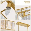 Ludomide Modern Rectangular Gold Crystal Chandelier, 5 Lights Linear Pendant Light for Dining Room, Kitchen Island- L 33.5" - 3 of 4