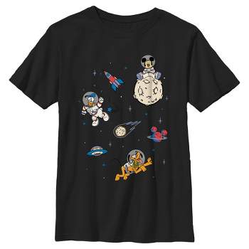 Boy's Mickey & Friends Donald and Pluto Astronauts T-Shirt
