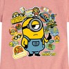 Girls' - Despicable Me Minions - Minion & Banana Stickers Fitted Short Sleeve Graphic T-Shirt - 2 of 4
