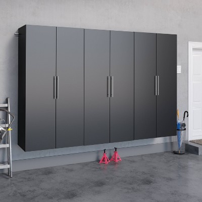 3pc 108" Hangups Storage Cabinet Black - Prepac