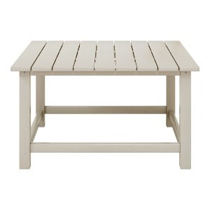 WestinTrends Malibu Low Outdoor HDPE Square Patio Coffee Table - 1 of 4