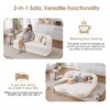 70'' Chenille Foldable Sofa Bed with 4 Pillows, Boneless Comfort and Multi-Functional Design - 3 of 4